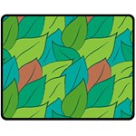 Leaves Pattern Autumn Background Fleece Blanket (Medium) 