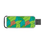 Leaves Pattern Autumn Background Portable USB Flash (One Side)