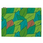 Leaves Pattern Autumn Background Cosmetic Bag (XXL)