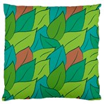 Leaves Pattern Autumn Background Large Flano Cushion Case (One Side)