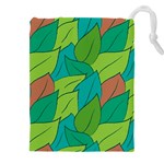 Leaves Pattern Autumn Background Drawstring Pouch (5XL)