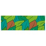 Leaves Pattern Autumn Background Banner and Sign 12  x 4 