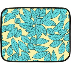 Illustration Sheets Dry Leaves Print Pattern Double Sided Fleece Blanket (mini)  by Ravend