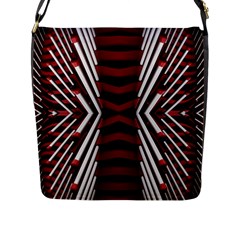 Abstract Pattern Flap Closure Messenger Bag (l)