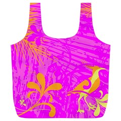 Spring Tropical Floral Palm Bird Full Print Recycle Bag (xl) by Ravend