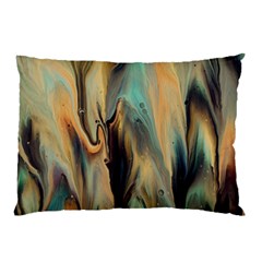 Abstract Painting In Colored Paints Pillow Case (two Sides) by Ravend