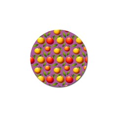 Illustration Fruit Pattern Seamless Golf Ball Marker by Ravend