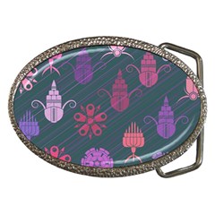 Floral Non Seamless Pattern Belt Buckles