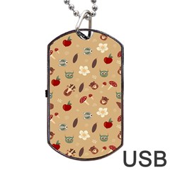 Cute Forest Friends Dog Tag Usb Flash (two Sides)