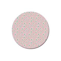 Pink Spring Blossom Magnet 3  (round) by ConteMonfrey