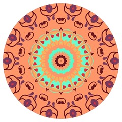 Folk Art Pattern Folk Art Background Round Trivet