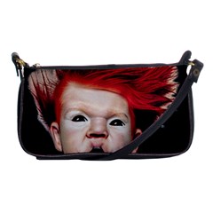 Creepy Boy Portrait Art Shoulder Clutch Bag by dflcprintsclothing