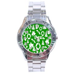 Green Card Christmas December4 Stainless Steel Analogue Watch by artworkshop