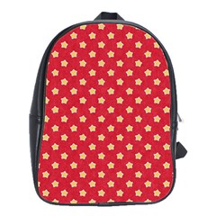 Felt Background Paper Red Yellow Star School Bag (large) by artworkshop