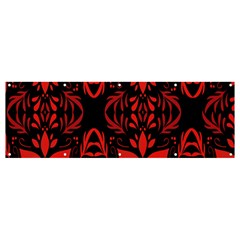 Christmas Red Black Xmas Gift Banner And Sign 12  X 4  by artworkshop