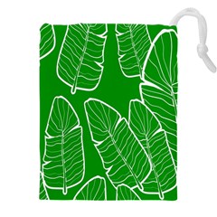 Green Banana Leaves Drawstring Pouch (4xl) by ConteMonfrey