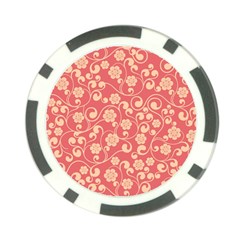 Pink Floral Wall Poker Chip Card Guard by ConteMonfrey