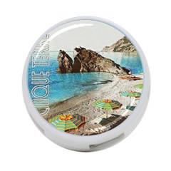 Beach Day At Cinque Terre, Colorful Italy Vintage 4-port Usb Hub (one Side) by ConteMonfrey