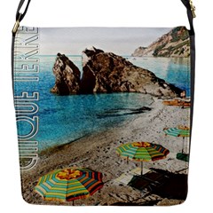 Beach Day At Cinque Terre, Colorful Italy Vintage Flap Closure Messenger Bag (s) by ConteMonfrey