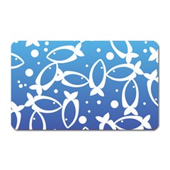 Blue Fish Water Aquarium Magnet (rectangular) by danenraven