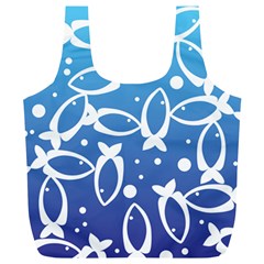 Blue Fish Water Aquarium Full Print Recycle Bag (xl) by danenraven