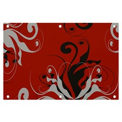 Nature Background Abstract Red Gray Black Banner And Sign 6  X 4  by danenraven