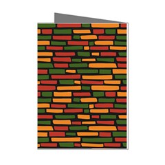 Ethiopian Bricks - Green, Yellow And Red Vibes Mini Greeting Cards (pkg Of 8) by ConteMonfreyShop