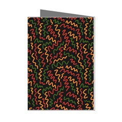 Ethiopian Inspired Doodles Abstract Mini Greeting Cards (pkg Of 8) by ConteMonfreyShop