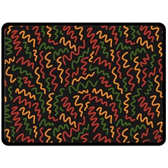 Ethiopian Inspired Doodles Abstract Double Sided Fleece Blanket (large) by ConteMonfreyShop