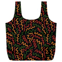 Ethiopian Inspired Doodles Abstract Full Print Recycle Bag (xxxl) by ConteMonfreyShop