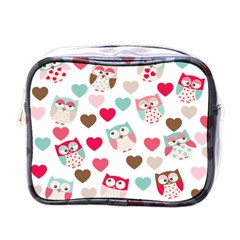 Lovely Owls Mini Toiletries Bag (one Side) by ConteMonfreyShop