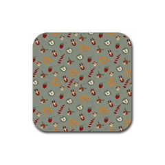 Wild Forest Friends  Rubber Coaster (square) by ConteMonfreyShop