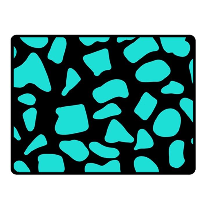 Cow Background neon blue black Fleece Blanket (Small)