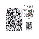 Black And White Leopard Print Jaguar Dots Playing Cards 54 Designs (Mini) Front - Spade3