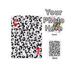 Black And White Leopard Print Jaguar Dots Playing Cards 54 Designs (Mini) Front - HeartK