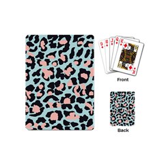 Blue And Pink Jaguar Dots Leopard Playing Cards Single Design (mini) by ConteMonfreyShop