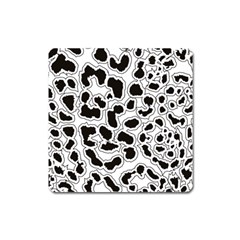 Black And White Dots Jaguar Magnet (square) by ConteMonfreyShop