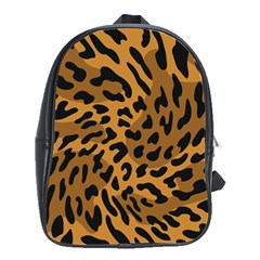 Leopard Print Jaguar Dots Brown School Bag (large) by ConteMonfreyShop