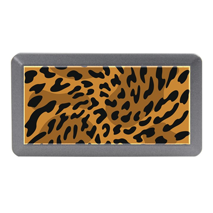 Leopard Print Jaguar Dots Brown Memory Card Reader (Mini)