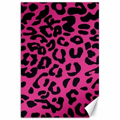 Leopard Print Jaguar Dots Pink Canvas 20  X 30  by ConteMonfreyShop