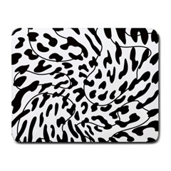 Leopard Print Black And White Draws Small Mousepad by ConteMonfreyShop