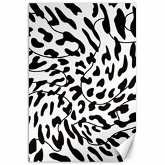 Leopard Print Black And White Draws Canvas 20  X 30  by ConteMonfreyShop