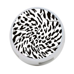 Leopard Print Black And White Draws 4-port Usb Hub (two Sides) by ConteMonfreyShop