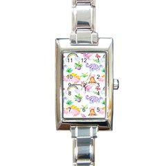 Dinosaurs Are Our Friends  Rectangle Italian Charm Watch by ConteMonfreyShop