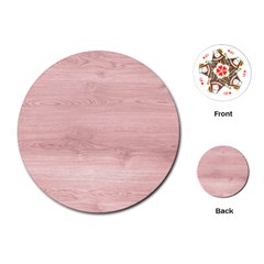 Pink Wood Playing Cards Single Design (round) by ConteMonfreyShop