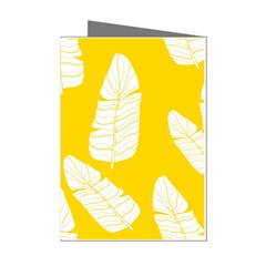 Yellow Banana Leaves Mini Greeting Cards (pkg Of 8) by ConteMonfreyShop