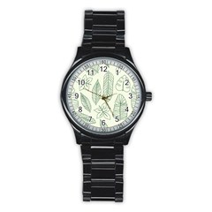 Banana Leaves Draw   Stainless Steel Round Watch by ConteMonfreyShop