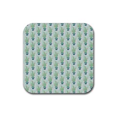 Cuteness Overload Of Cactus!   Rubber Coaster (square)