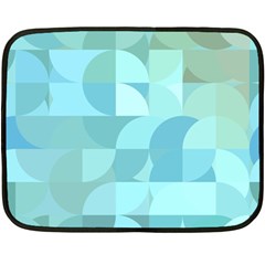 Geometric Ocean   Double Sided Fleece Blanket (mini) by ConteMonfreyShop