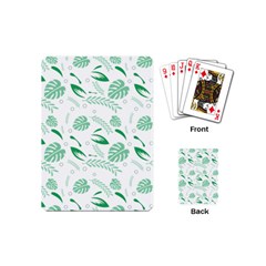 Green Nature Leaves Draw    Playing Cards Single Design (mini)